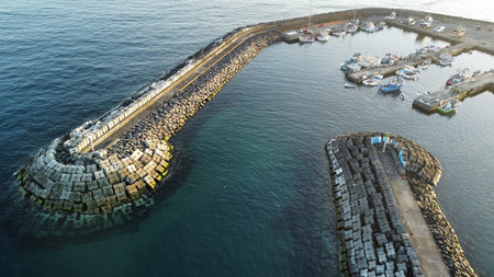 Drone landscape view of Sao Miguel, Azores