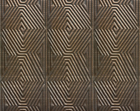 Antique metal pattern with geometric motiveの写真素材