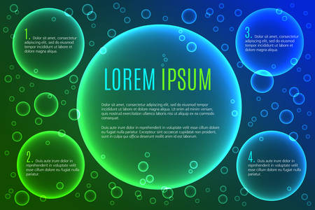 Abstract background with multiple colored bubblesのイラスト素材