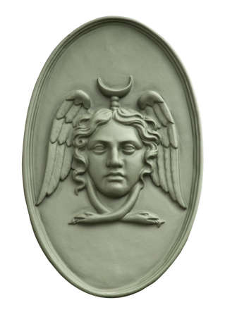 The head of Medusa, the mythical monster of ancient Greek mythologyの写真素材