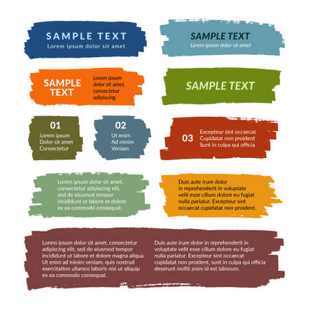 Set of grunge banners, badges or templates.のイラスト素材