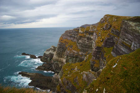 Ireland cliffs and ocean landscapeの写真素材
