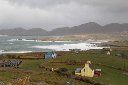 House in Ireland near the wild seaの写真素材