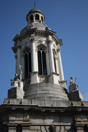 Top of the tower at Trinity College Dublinのeditorial素材