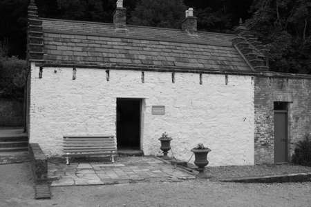 Tool Shed Old white stone barn building Irelandのeditorial素材