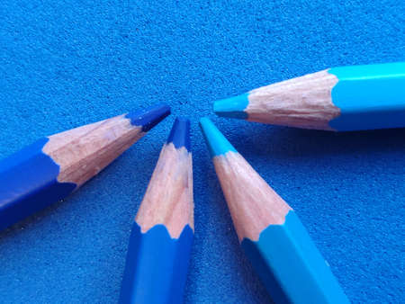 blue pencilsの写真素材