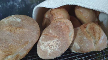 small breads spreadedの写真素材
