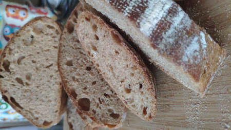 home made loaf of breadの写真素材