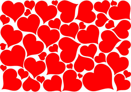 Red hearts valentine backgroundのイラスト素材