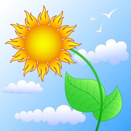 sun as flowerのイラスト素材