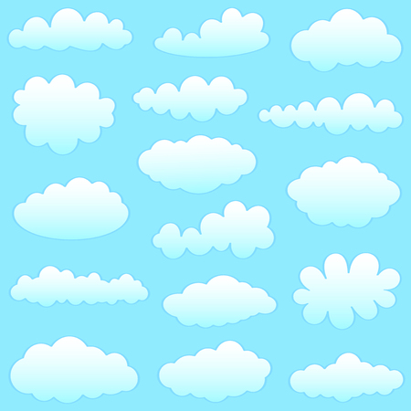 clouds collectionのイラスト素材