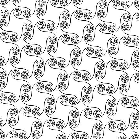 meander styled spiral seamless patternのイラスト素材