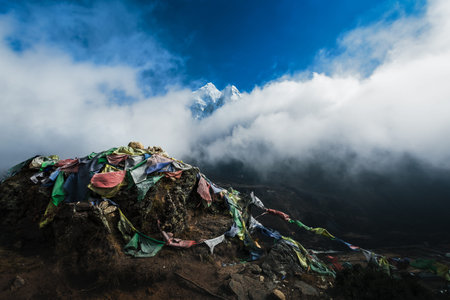 Epic mountain scenery of Himalayas, Nepal.