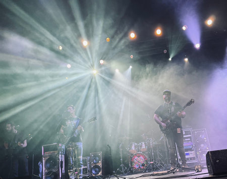 Band performing on Stage