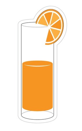 Orange Juice Stickerのイラスト素材