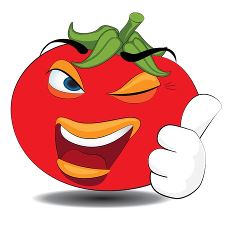 	Cartoon tomatoのイラスト素材