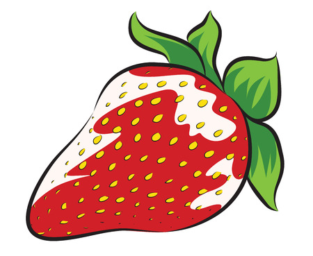 Fresh Strawberry isolated on whiteのイラスト素材