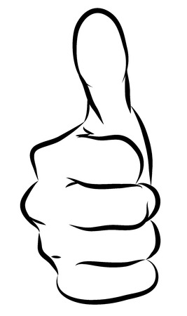 Okey Hand Sign isolated on White のイラスト素材