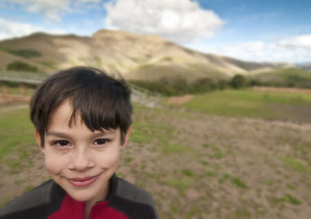 Kid with Mean Attitude - Selective Focusの写真素材