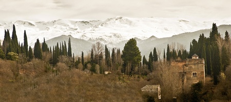 Medieval Tower by Sierra Nevada. Andalusia, Spainの写真素材