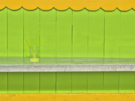 Background of a Lemonade Drink on a Fair Benchの写真素材
