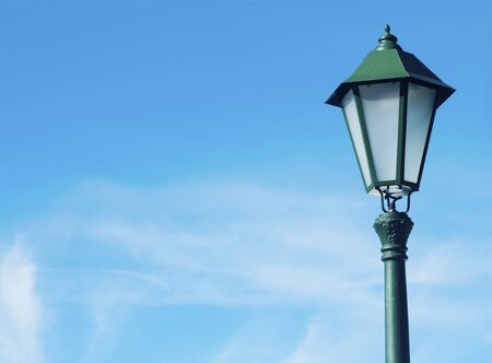 Lamp with  Space of  Sky at Left Sideの写真素材