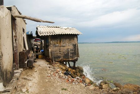 Hut by the Seaの写真素材