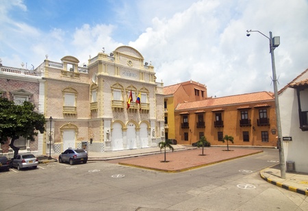 Teatro Heredia at Cartagena de Indias, Colombiaのeditorial素材