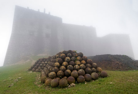 Citadelle Laferriere in the fog, Northern Haiti