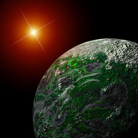 Light and Planetの写真素材