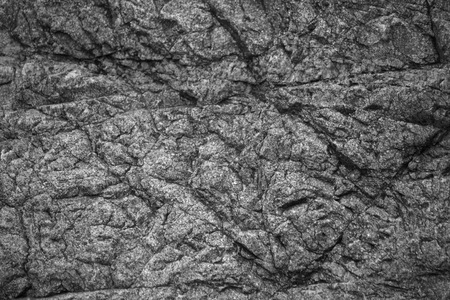 Close up of Rock Texture in black and whiteの写真素材