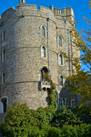 Windsor with Ivy Growing up Castle Wallのeditorial素材