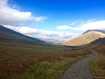 West Highland Way Hiking / Trekking Path / Trail in the Highlands of Scotland, U.K.の写真素材
