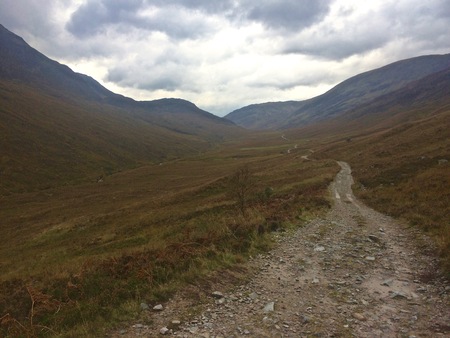 West Highland Way Hiking / Trekking Path / Trail in the Highlands of Scotland, U.K.の写真素材