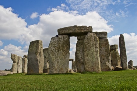 Rocks of Stonehenge On a Cloudy Summer Dayの写真素材
