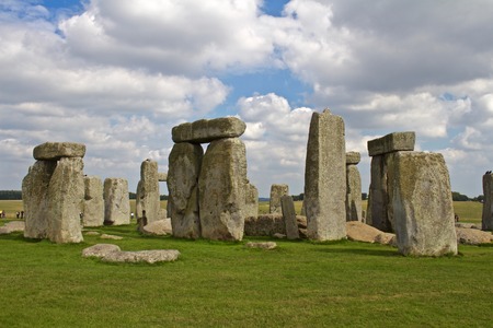 Rocks of Stonehenge On a Cloudy Summer Dayの写真素材