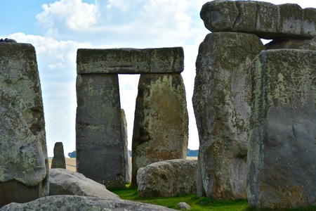 Closeup of the Stones of Stonehenge on Summers Dayの写真素材