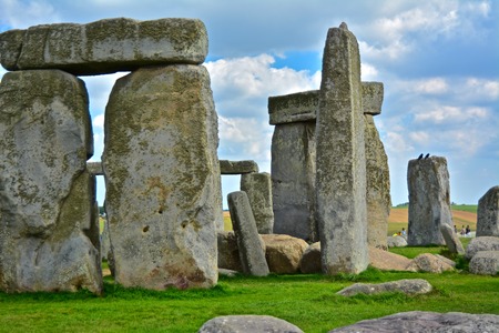 Rocks of Stonehenge On a Cloudy Summer Dayの写真素材