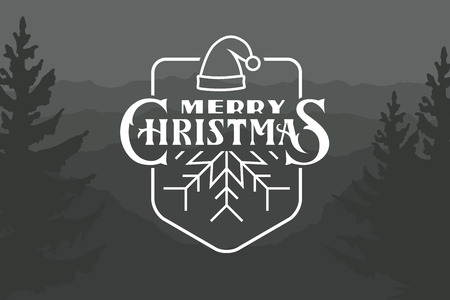 Christmas symbol with lettering.のイラスト素材