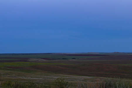 twilight in the steppe open looktwilight in the steppe open lookの写真素材
