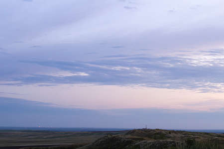 twilight in the steppe open looktwilight in the steppe open lookの写真素材