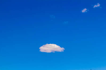 A cloud on the clear skyの写真素材