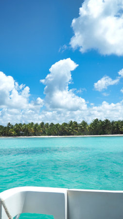 boats sailing in the sea towards the horizonの写真素材