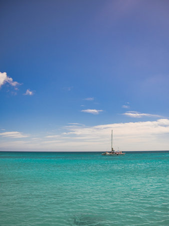 boats sailing in the sea towards the horizon