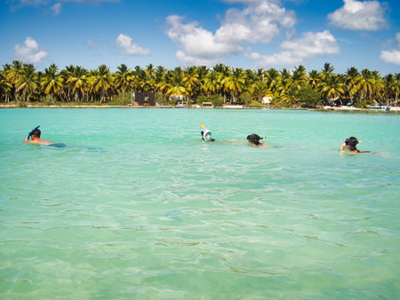 Beach day on vacation saona islandの写真素材