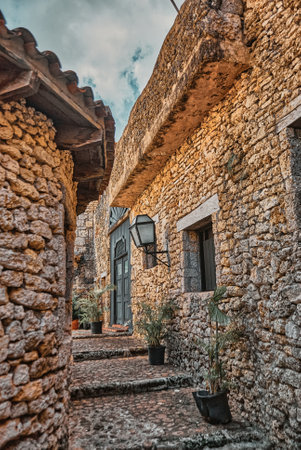 Alleyway. Perticara Guard. puglia. Italy.の写真素材