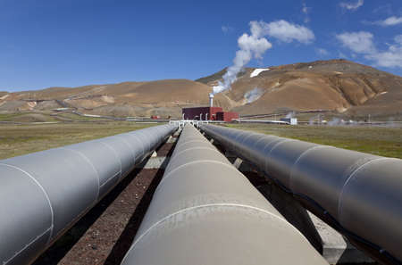 Geothermal power station in Iceland in the Krafla Volcanic region of Iceland. Geothermal power station in Iceland in the Krafla Volcanic region of Iceland.