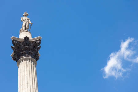 Nelson\'s Column, Trafalgar Square, London, Englandの写真素材
