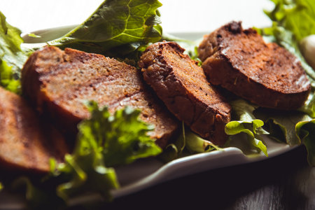 cooked seitan dishes, vegan and vegetarian food