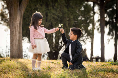 Young couple, boy and girl is in loveの写真素材
